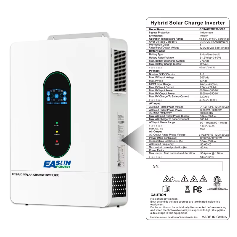 EASUN POWER 12000W 12KW 120V/1 - Grid Tie Inverter Limiter 2000W incelemesi ve fiyatı