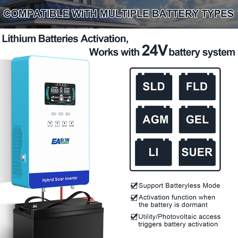 EASUN POWER 4KW 24V Hibrit İnv - Grid Tie Inverter Limiter 2000W incelemesi ve fiyatı