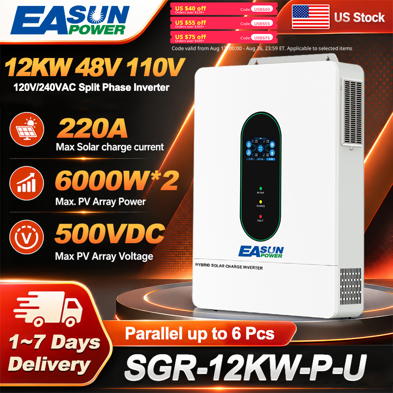 EASUN POWER 12KW Bölünmüş Fazl - Grid Tie Inverter Limiter 2000W incelemesi ve fiyatı
